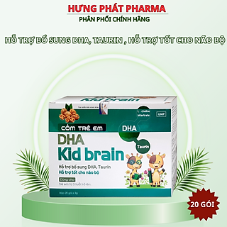 Cốm trẻ em tốt cho não bộ  DHA Kid brain giúp bổ sung DHA, Taurin cho bé – hộp 20 gói x 3g