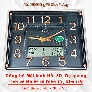 Đồng hồ Eastar Mặt kính Nổi, Có Dạ quang (*) Nhiệt kế và Lịch Vạn niên Điện tử