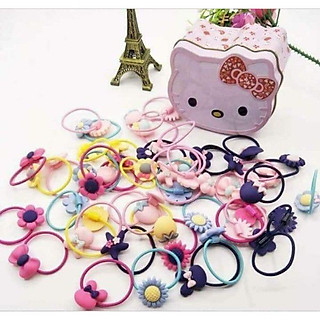 Hộp chun buộc tóc Hello Kitty siêu xinh
