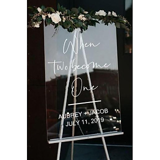 Bảng Tên Cô dâu Chú rể bằng Mica