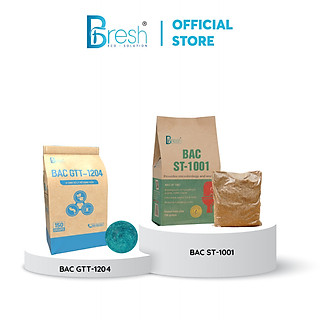 BFRESH Combo (2 gói - 1 viên) Vi sinh xử lý hầm tự hoại BAC ST-1001 & Vi sinh xử lý mỡ BAC GTT 1204 - dạng viên
