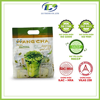 Bịch Trà Sữa Wangcha Vị Matcha pha trà sữa tiện lợi - Bột Hòa Tan Trà Sữa Matcha 6 gói và Thạch 3Q ngọc trai 6 gói thơm ngon đi kèm - Trà sữa vị Matcha cao cấp, dễ sử dụng (600gr/bịch)