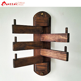 Móc gỗ gắn tường, kệ treo đồ trang trí Anzzar, decor phòng ngủ,móc treo quần áo, phụ kiện, giá gỗ treo quần áo-03