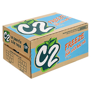 Thùng 24 chai Trà C2 Freeze 455ml x 24 đủ vị