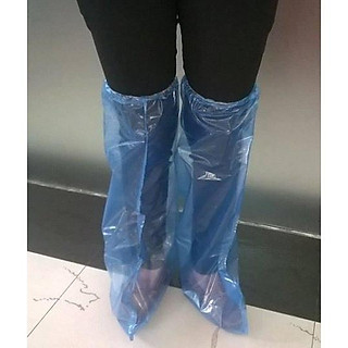 Bộ 3 đôi ủng nilon đi mưa sạch, tiện dụng (loại dày dặn, xanh/tím)