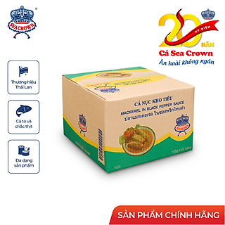 Cá hộp Sea Crown cá Nục kho tiêu-Thùng 50 lon