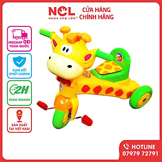 Xe 3 bánh Nhựa Chợ Lớn L7 hình Con Bò - Con Heo - Con Hổ - Ngựa Vằn - Con Hươu