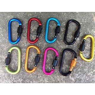 Móc Khóa  Nhôm Chữ D Có Khóa Tiện Dụng Cao Cấp ( bộ 5 khoá )