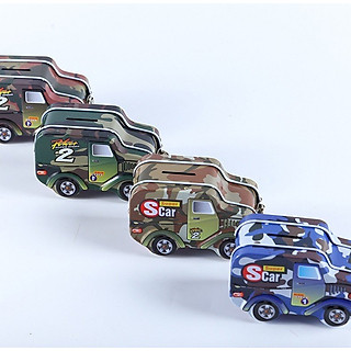 Két Sắt Đựng Tiền Cho Bé Hình Xe Hơi Có Ổ Khóa