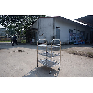 Xe tiêm 3 tầng inox