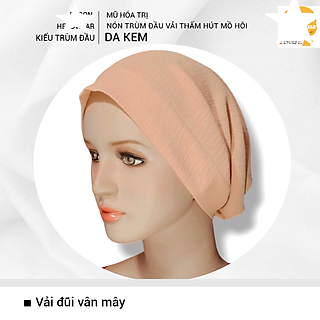 [1 lớp] Nón vải trùm đầu, beanies, mũ vải, khăn đội đầu, khăn che đầu, cancer hat chemo hat