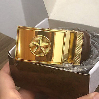 Thắt lưng nam phong cách quân đội mặt khóa hình ngôi sao