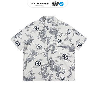 Áo Sơ Mi DirtyCoins Dragon All Print Shirt - Cream