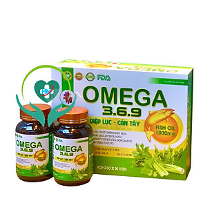 Viên sáng mắt OMEGA 3 6 9 DIỆP LỤC CẦN TÂY Tinh dầu thông đỏ ,Hộp  2 lọ  *30 viên, Tinh Dầu sachi ,Tinh dầu hoa anh thảo