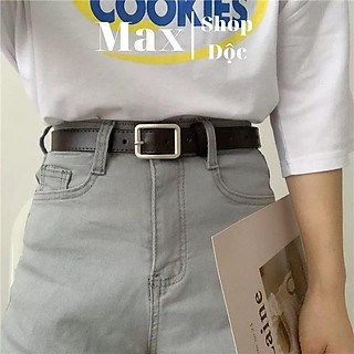 Thắt Lưng Dây Nịt Lưng Nam Nữ Kiểu Hàn Quốc Bản 2.3cm CN Lỗ Thắt Lưng Bản Nhỏ Sơn Tùng 2.3cm Đục Lỗ May Viền Maxshopdoc