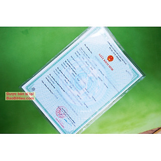 Túi nhựa dẻo PVC đựng giấy tờ khổ A4 (giấy khai sinh, giấy kết hôn, hợp đồng...) - Loại có nắp đậy B167