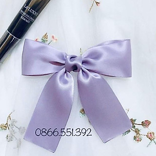Kẹp Tóc Hình Nơ Lụa Satin Cao Cấp Bản To - Kẹp , Cột Tóc Nơ Lụa Cao Cấp Bản To
