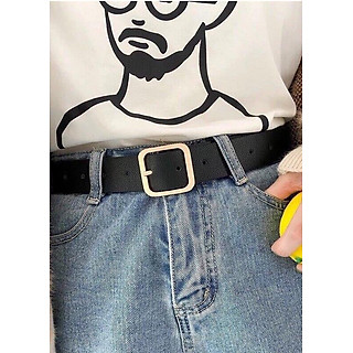 Thắt Lưng Nữ Mặt Vuông, dây nịt mặt vuông siêu đẹp