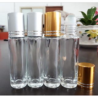 Lọ chiết nước hoa, lọ chiết tinh dầu bi lăn nắp bạc dung tích 10ml