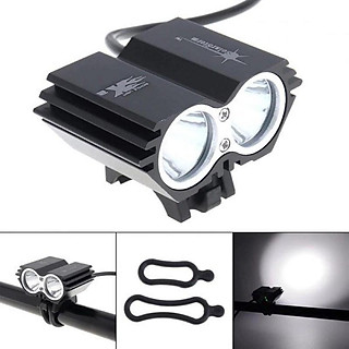 Đèn pha xe đạp X2T6 Cú Mèo 2 bóng Led siêu sáng