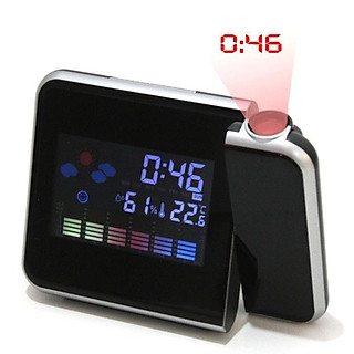 Đồng hồ báo thức kỹ thuật số với màu sắc màn hình đèn led chiếu đồng hồ bàn 206749