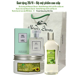 Combo quà tặng Mỹ Phẩm Cao Cấp, kèm túi quà tặng Nature’s Secret