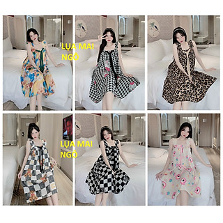 Đầm Ngủ 2 Dây Lụa Mai Ngô