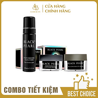 Combo Black Pearl Basic Total Skincare - Sữa Rửa Mặt Dạng Bọt Black Pearl + Kem Dưỡng Ngày SPF 25 Cho Da Khô & Rất Khô + Kem dưỡng đêm Black Pearl - Xuất Xứ Israel - Chống lão hóa toàn diện - Cho da tươi trẻ tràn sức sống