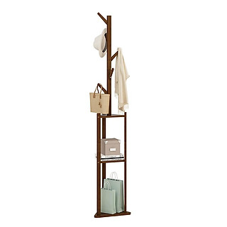 RE0678 Giá kệ treo quân áo gỗ tre - Cây treo quần áo