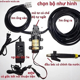 Bộ Máy Bơm tăng Áp Lực Xịt Rửa Xe, Vệ sinh máy lạnh Mini ( Có nguồn)