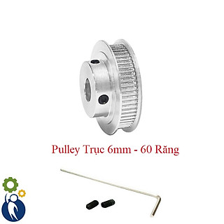 Buly, Puly, Pulley Trục 6mm - 60 Răng, sử dụng với dây đai 2GT-6mm
