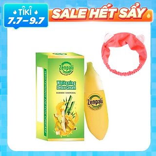 Chuối cấy trắng, thải chì tại nhà - WHITENING DETOX ZENPALI CREAM, Tặng Kèm Băng Đô Thời Trang
