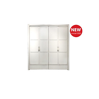 Tủ 4 cánh Daily white(AB)  _Co hộc keo