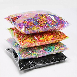Gói Thun Cột Tóc Các Màu 100g Tiện Lợi Đa Năng - SLL Nhắn Shop