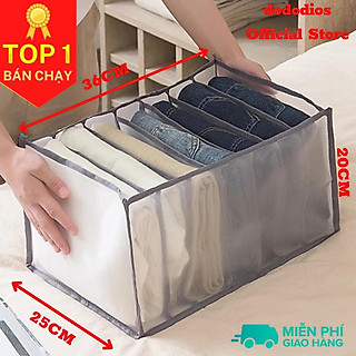 Hộp Vải Đựng Quần Áo Chia Ngăn Có Nắp - Chính hãng DoDoDios - Màu Kem  - Hàng Chính hãng dododios