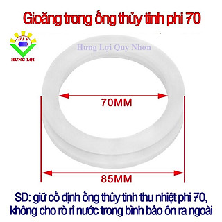 Ron (gioăng) silicon chịu nhiệt phi 70 dùng cho máy nước nóng năng lượng mặt trời