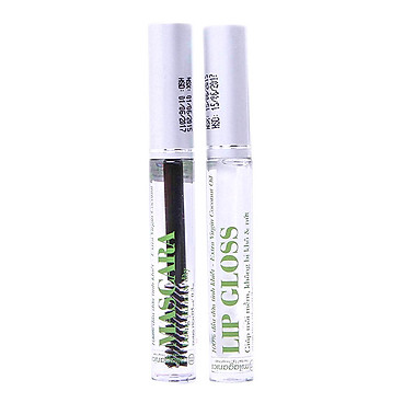 Combo Mascara Dầu Dừa Dưỡng Mi Milaganics + Tinh Chất Dưỡng Môi Lip Gloss Milaganics