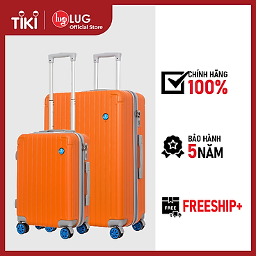 Mua Combo 2 Vali Kéo LUG Holdall S219/S23/S27 HA6680 Nhựa ABS Hạn Chế Trầy Xước, Khóa Số Âm Thời Trang - Orange - 19 + 27 tại Lug Official Store