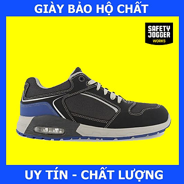 Mua [Hàng Chính Hãng] Giày Bảo Hộ Safety Jogger Raptor Da Chất Lượng Cao, Đế Chống Đâm Xuyên, Chống Trơn Trượt - Xanh đen - 43 tại SHOP GIÀY BẢO HỘ