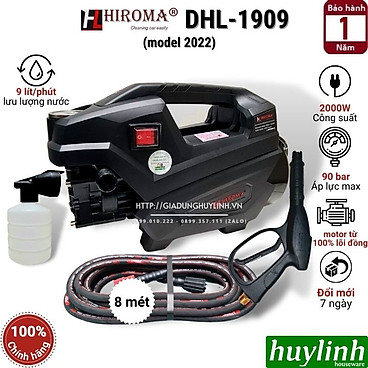 Mua Máy xịt rửa xe cao áp Hiroma DHL-1909 - Công suất 2000W - Motor từ 100% lõi đồng cao cấp tại Gia dụng Huy Linh