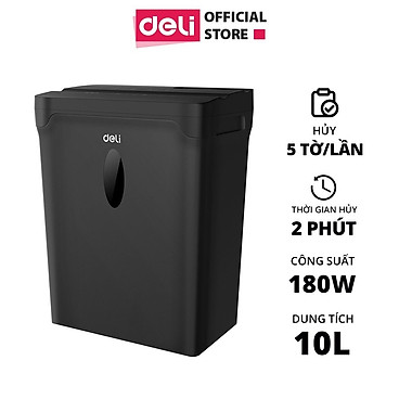 Mua Máy Hủy Tài Liệu Cao Cấp 10L Deli - Máy Huỷ Giấy 10 Lít Phù Hợp Cho Bảo Mật Giấy Tờ Trong Doanh Nghiệp, Văn Phòng, Nhà Trường - Hàng Chính Hãng - ET014 tại Deli Official Store