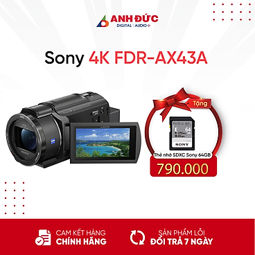 Mua Máy Quay Phim Sony Handycam 4K FDR-AX43A - Hàng Chính Hãng tại Anh Đức Digital