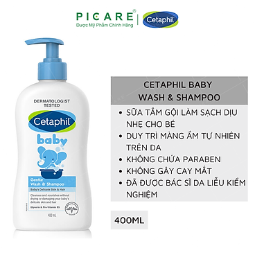 Trang Tổng Hợp Sản Phẩm Sale HOT Online Sữa tắm gội toàn thân Cetaphil Baby Gentle Wash & Shampoo 2 in 1 400ml