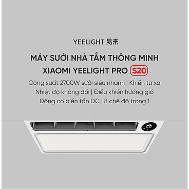 Mua [MỚI - MÀN LCD] Máy Sưởi / Đèn Sưởi Nhà Tắm Thông Minh Yeelight Pro 8 in 1 - YLYB005 (YLYB02YL mã cũ) - Hàng Chính Hãng tại Yeelight Official Store