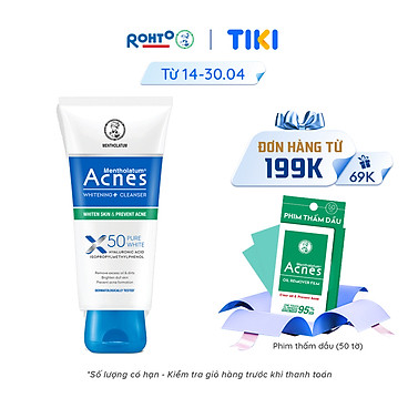 Sữa Rửa Mặt Dưỡng Trắng Và Ngăn Ngừa Mụn Acnes Pure White (100G)