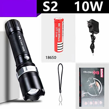 Mua Đèn Pin Mini Siêu Sáng S2 Công Suất 10W Kèm Hộp Full Box Chống Nước, Chịu Được Va Đập Lớn, Kèm Sạc Dự Phòng tại PHỤ KIỆN NAM