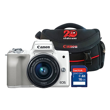 Máy Ảnh Canon EOS M50 Kit 15-45mm - Hàng Chính Hãng (Tặng Kèm Thẻ Nhớ Và Túi Đựng Máy Ảnh)