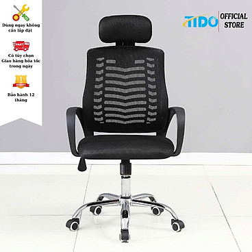 Mua Ghế xoay văn phòng có tựa đầu TI-GX02 - Đã lắp sẵn thân ghế - Hàng chính hãng TIDO tại Nội Thất TIDO Official