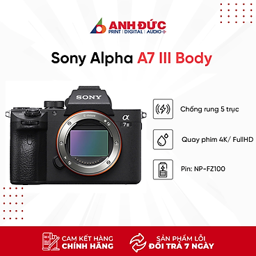 Mua Máy Ảnh Sony Alpha A7 Mark III Body (24.2MP) - Đen - Hàng Chính Hãng tại Anh Đức Digital