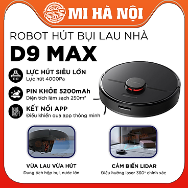 Mua Robot Hút Bụi Lau Nhà Dreame D9 MAX - Hàng Chính Hãng - Màu đen tại MiHanoi